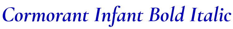 Cormorant Infant Bold Italic шрифт